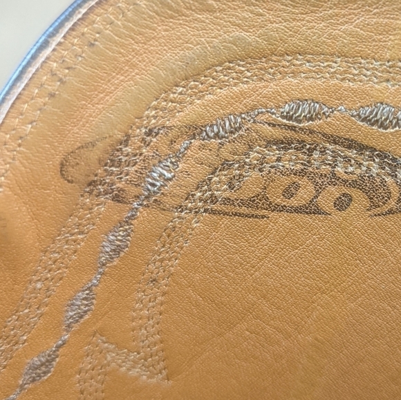 Lucchese Boots men's size 9EE Exotic Genuine Brown Smooth Ostrich classic Wester - Picture 11 of 12